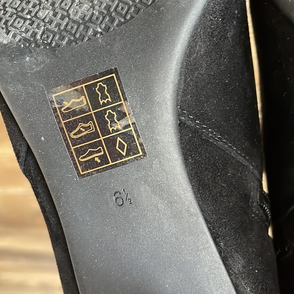 Tory Burch Laila Over the Knee Black Suede Boots - Picture 14 of 15